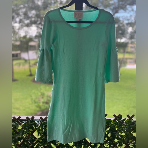 Sail to Sable Teal Mint Stretch Dress - Picture 1 of 6